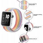 Wholesale Loop Woven Strap Wristband Replacement for Apple Watch Series 7/6/SE/5/4/3/2/1 Sport - 40MM / 38MM (Rainbow)